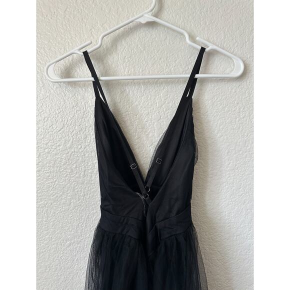 Haute Monde Black Formal Homecoming Prom Dress Tulle Size Small - Picture 4 of 5